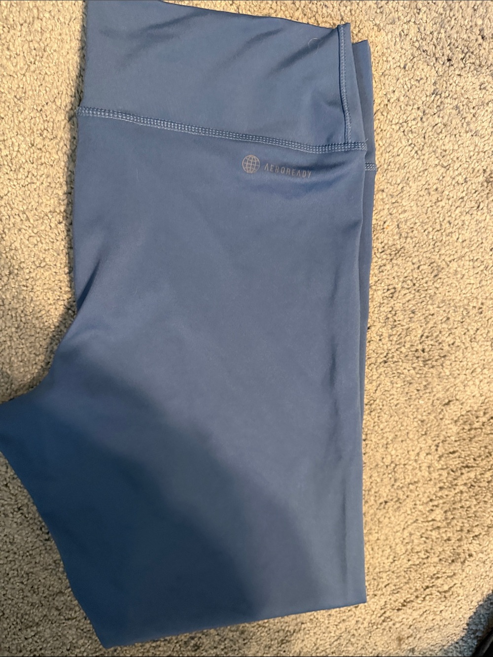 Adidas Aeroready High Rise Leggings Blue | Size Large - Picture 5 of 5